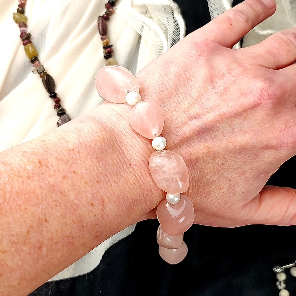 13 VTG NEW Resell 💲Bundle! Genuine Pearls Jasper Aquamarine Bracelets - Picture 11 of 17
